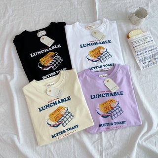 Sugarbeetshop | F07 LUNCHABiE BUTTER TOAST 🤍 เสื้อโอเวอร์ไซต์ oversize เสื้อยืดผ้า cotton