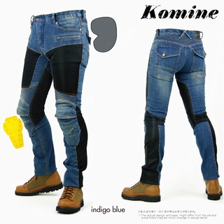 Komine PK 719 Superfit Kevlar Mesh D กางเกงยีนขายาว พร้อมแผ่นรองป้องกัน สําหรับขี่รถจักรยานยนต์ PK-719