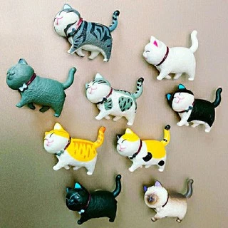 Cat Magnet ตุ๊กตาแมวแม่เหล็ก หัวหมุนได้ มี 18แบบ แม่เหล็กติดตู้เย็น ติดบอร์ด