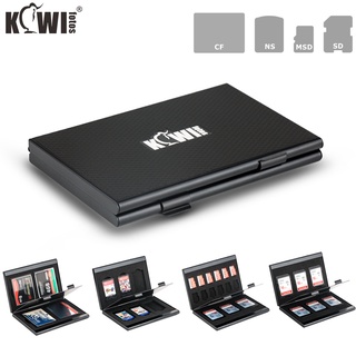 Kiwifotos KCB-M1 กล่องการ์ดหน่วยความจำโลหะ 7-in-1 พร้อม 7 ชิ้นภายในที่สามารถแลกเปลี่ยนได้สำหรับ SD Micro SD SDXC SDHC CF TF การ์ดเกม Nintendo Switch, กล่องป้องกันการ์ดหน่วยความจำมัลติฟังก์ชั่น