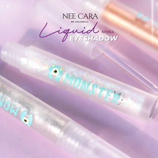 นีคาร่า อายแชโดว์ กลิตเตอร์ มอนส์เตอร์ เนื้อแน่น ติดทน N1964 ของแท้100% NEE CAR MONSTER LIQUID EYESHADOW