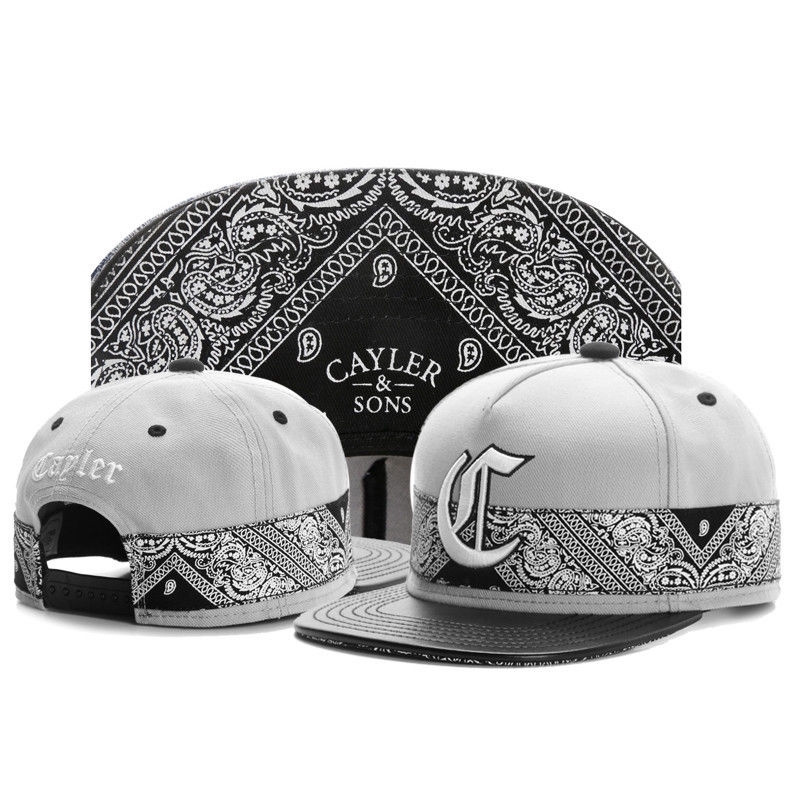 CAYLER &SONS snapbacks Hip Hop Cap ป๊อป Retro Unisex ผ้าฝ้าย หมวกหนังแท้ SnapBack Baseball Cap แบรนด