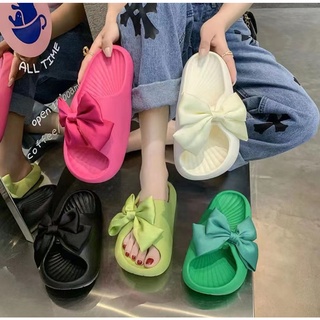 ส่งจากไทย【TX3339】🎀พร้อมส่ง🦋z.zstore แท้! size36-41รองเท้าแตะแบบสวมแต่งโบว์ พื้นนิ่มใส่ง่าย สไตล์เกาหลี