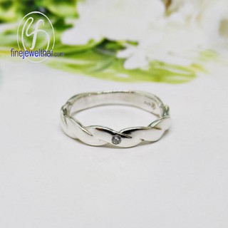 แหวนเพชร-แหวนเงิน-เพชรสังเคราะห์-เงินแท้-แหวนหมั้น-แหวนแต่งงาน-Diamond Cz-silver-wedding-Ring-finejewelthai -  R1279cz