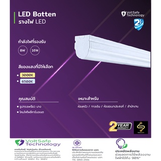 หลอดไฟ LED Ecolink พร้อมรางสำเร็จรูป  แสงสีขาว  (เปลี่ยนหลอดไม่ได้)