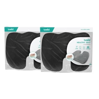 [ซื้อคู่ สุดคุ้ม] Bewell เบาะรองนั่งเพื่อสุขภาพ นั่งสบาย รองรับสรีระได้ดี เมมโมรี่โฟมแท้ 100%