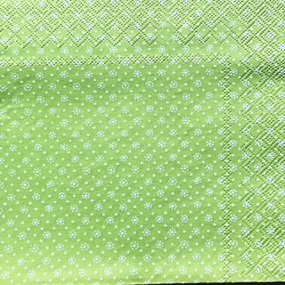 Pladao Napkin ภาพ ลายแต่ง Dotty light green ลายจุดเขียว กระดาษแนพกิ้น สำหรับงานศิลปะ เดคูพาจ decoupage ขนาดL 33x33