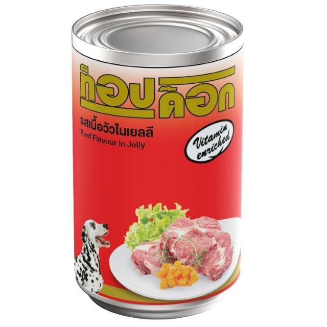 Top Dog อาหารสุนัข​กระป๋อง สูตรใหม่ ขนาด 400 กรัม สูตรคุ้มค่ากว่าเดิม (จำกัด 1 ลัง = 24 กระป๋องต่อคำสั่งซื้อ)​