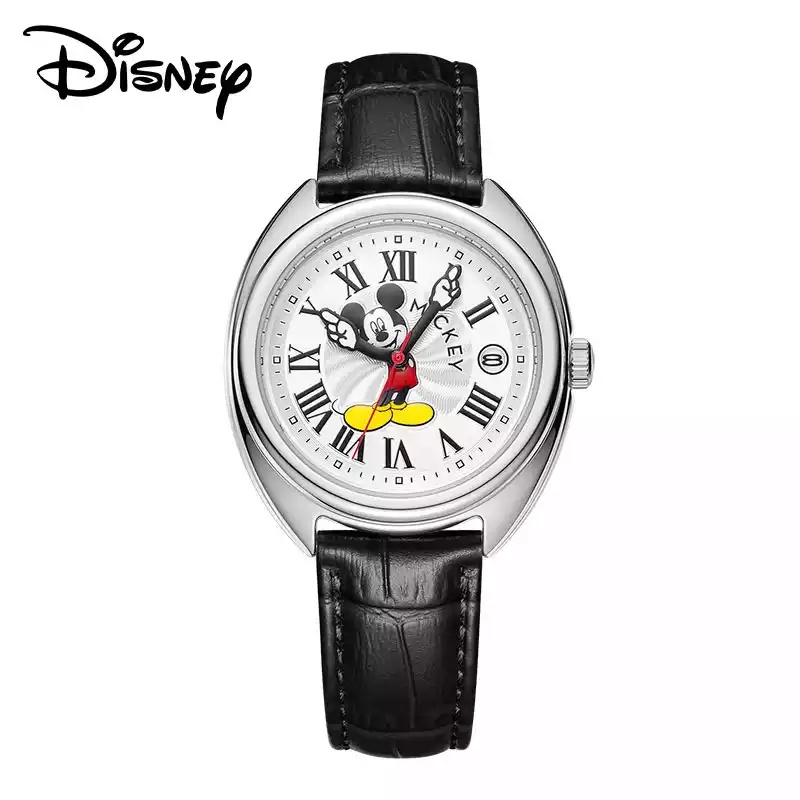 Disney นาฬิกาข้อมือควอตซ์แฟชั่น กันน้ํา ลายการ์ตูนมิกกี้เมาส์ สําหรับ Unisex