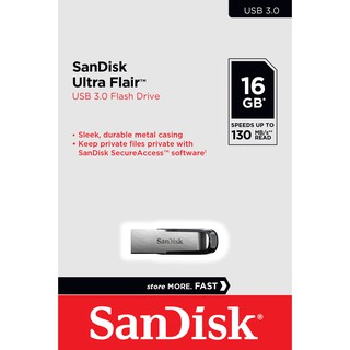 Sandisk Flash Drives 16GB Ultra Flair USB 3.0 ประกัน 5 ปี รุ่น SDCZ73_016G_G46