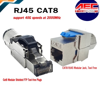 XLL หัวแลน RJ45 CAT8 (ตัวผู้-ตัวเมีย) / Rj-C8p+Rj-C8F