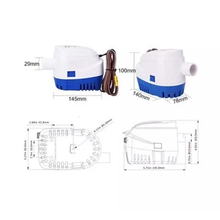 ปั้มน้ำท้องเรือ 12v/24v 1100GPH ปั๊มน้ำท้องเรือแบบ Automatic Bilge Pump Marine Grade เกรดพิเศษสำหรับใช้กับงานเรือ