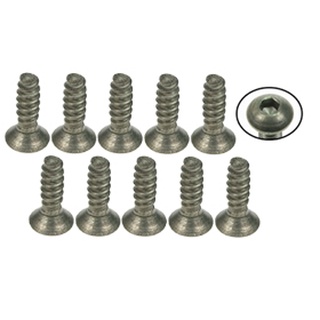 3Racing TS-FSM310S M3 x 10 Titanium Flat Head Hex Socket - Self Tapping (10 Pcs)