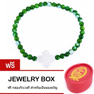 Tips Gallery สร้อย ข้อมือ มุกน้ำทะเล สีเขียว รุ่น Le pearl Medieval Green South Sea Mother of Pearl Design TBS157