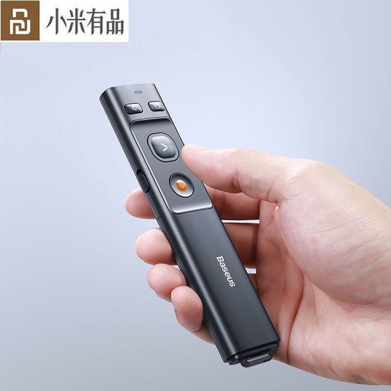 Youpin Baseus USB Wireless Presenter 2.4GHz Red Laser Pointer PPT Remote Control Pen Handheld PowerP