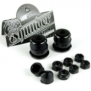 ลูกยางสเก็ตบอร์ดบูชชิ่ง   THUNDER TRUCKS Bushing Rebuild KIT Upgrade 100 Duro HARD BLACK