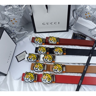 【Belt】 Gucci_เข็มขัดหนังวัว พร้อมกล่อง สไตล์นักธุรกิจ สําหรับผู้ชาย และผู้หญิง