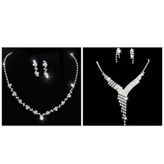 เซต สร้อย + ต่างหู เพชร 💎 ใส่ออกงาน ราตรี บายเนียร์ งานแต่ง