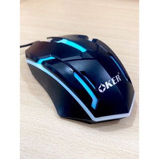 Oker Mouse Optical รุ่น OP-167 Usb ไฟ  7 สี Colorful มีไฟสลับ ปรับความละเอียดสูงสุด 1200Dpi