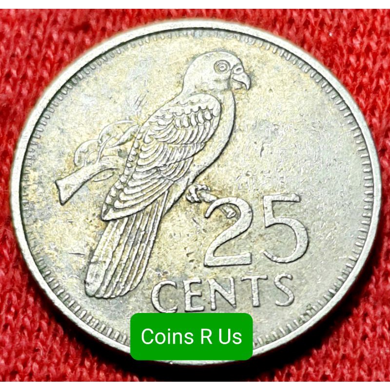 เหรียญต่างประเทศ เซเชลล์ ปี 1989 ชนืด 25 เซนต์ ขนาด 19 มม. ผ่านใช้น่าสะสม