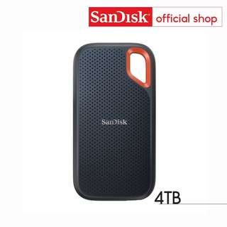 SanDisk Extreme Portable SSD ความจุ 4TB (SDSSDE61-4T00-G25) Read speed up to 1050MB/s, Write speed up to 1000MB/s