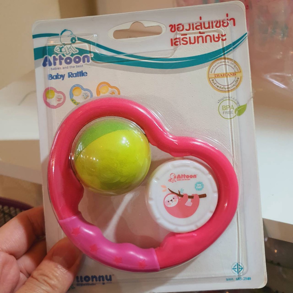 ของเล่นเสริมทักษะ ของเล่นเขย่ามือ Attoon คละสี