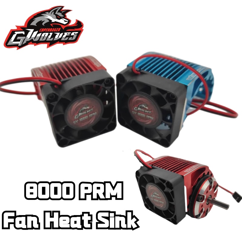 RC อลูมิเนียม 42 มม.มอเตอร์ฮีทซิงค์ CNC 8000RPM 40*40 มม.พัดลมสําหรับมอเตอร์ไร้แปรง 4274 1515 1512 4268 ZD ARRMA Kyosho Traxxas XRAY