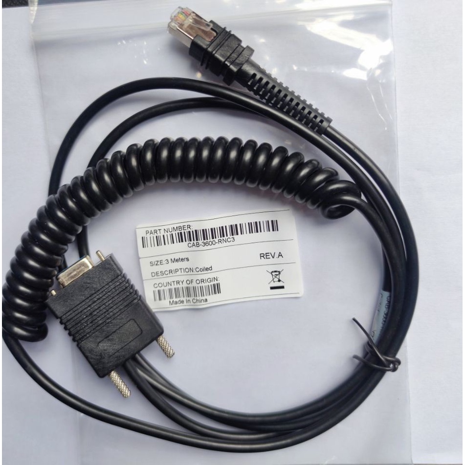 3 เมตร 5V สายขดสําหรับ Zebra LI3608 LI3678 DS3608 DS3678 เครื่องสแกนบาร์โค้ด