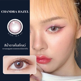 Zpluzlens คอนแทคเลนส์ :  Mini Chandra Hazel สายตา -5.50 ถึง -10.00