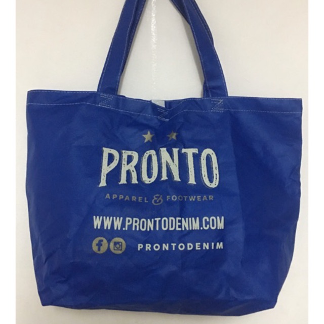 ถุงผ้า pronto denim สีน้ำเงิน