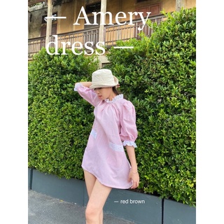 🍬Amery dress🍬 เดรสสั้นทรงเจ้าหญิง จั๊มแขนด้วยลูกไม้น่ารักมาก mini dress พร้อมส่ง3สี