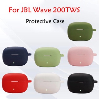 เคสหูฟัง ซิลิโคนนิ่ม กันกระแทก พร้อมตะขอ สําหรับ JBL Wave 200TWS Wave 200