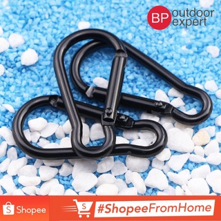 Aluminum spring carabiner สีดำ #5D