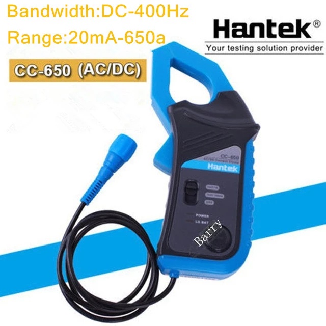 Hantek CC-65 CC-650 AC DC มัลติมิเตอร์ Current Clamp Meter พร้อมขั้วต่อ BNC Oscilloscope Probe Curre