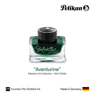 Pelikan Edelstein Ink "Aventurine" 50ml Bottle - หมึกปากกาหมึกซึม อีเดลสไตน์ อะเวนจูรีน สีเขียว ขวดขนาด 50 มล.