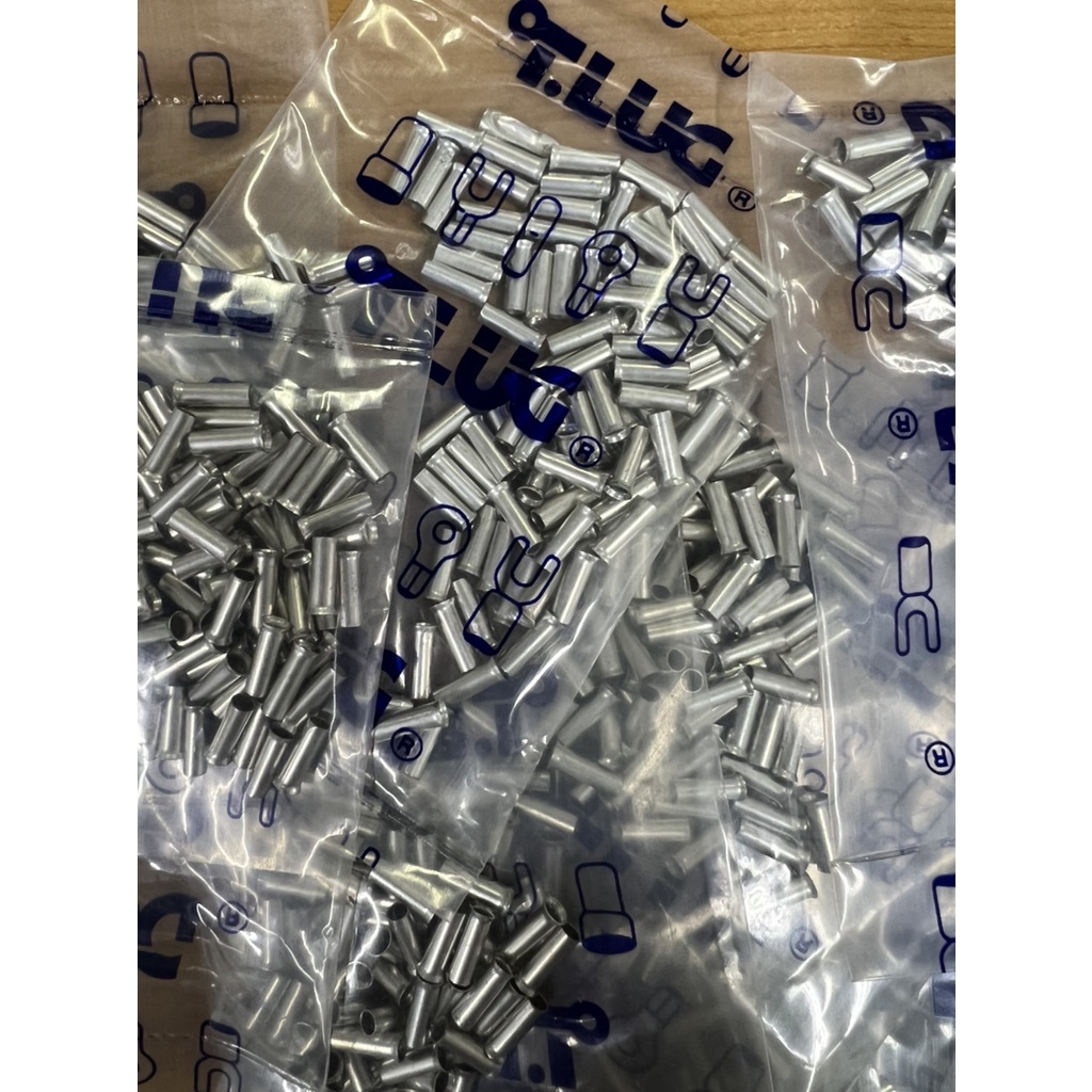 (100 ชิ้น/ถุง)TLUG ข้อต่อย้ำปลายสายแบบเดี่ยวหุ้ม (CORD-END SLEEVES) เบอร์ CE 0.5-8,0.75-8,1-8,1.5-8,2.5-8,4-10,4-12,6-12