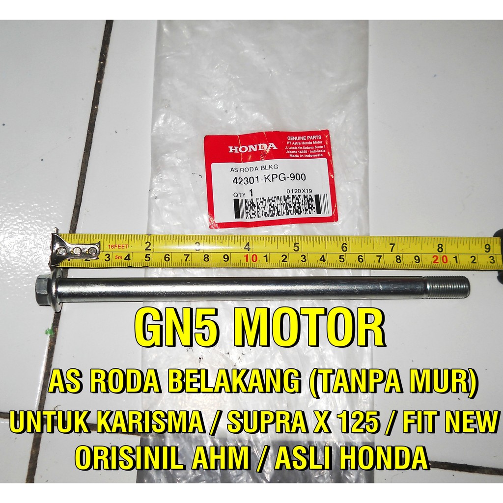 ด้านหลัง AXLE HONDA KARISMA KHARISMA X SUPRA X 125 / FIT ใหม่ ORIGINAL AMM ORIGINAL 42301-KPG-900