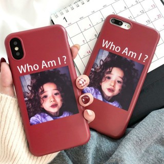 🚛พร้อมส่งจากไทย🍒เคสไอโฟนWho am I เลือดหมู 📱 i6,6s,6+,6s+,7,7+,8,8+,x