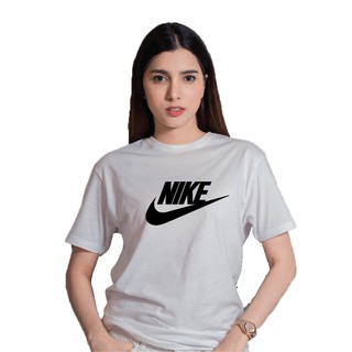 เสื้อ Nike (สีขาว) เสื้อยืดแฟชั่น เสื้อคอกลม ผ้าcotton Fully comb 100% สวมใส่ได้ทั้งหญิงและชาย