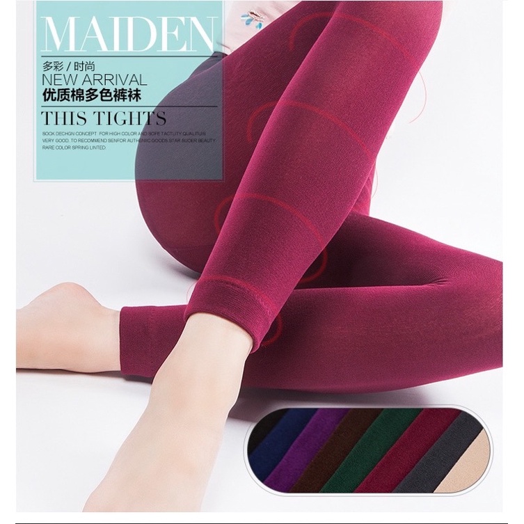 กางเกงเลกกิ้งบุขนอ่อนใยสำลีด้านใน ผสมผ้าฟลีช กันลม กันหนาว สำหรับผู้หญิง - รูปที่ 5