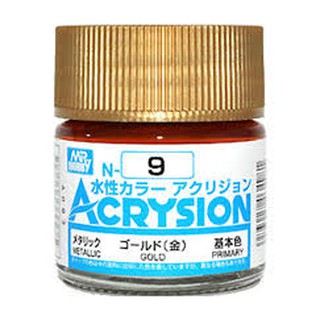 Mr.Hobby สีสูตรน้ำ Acrysion N9 Gold สีน้ำสำหรับพลาสติกโมเดล กันพลา