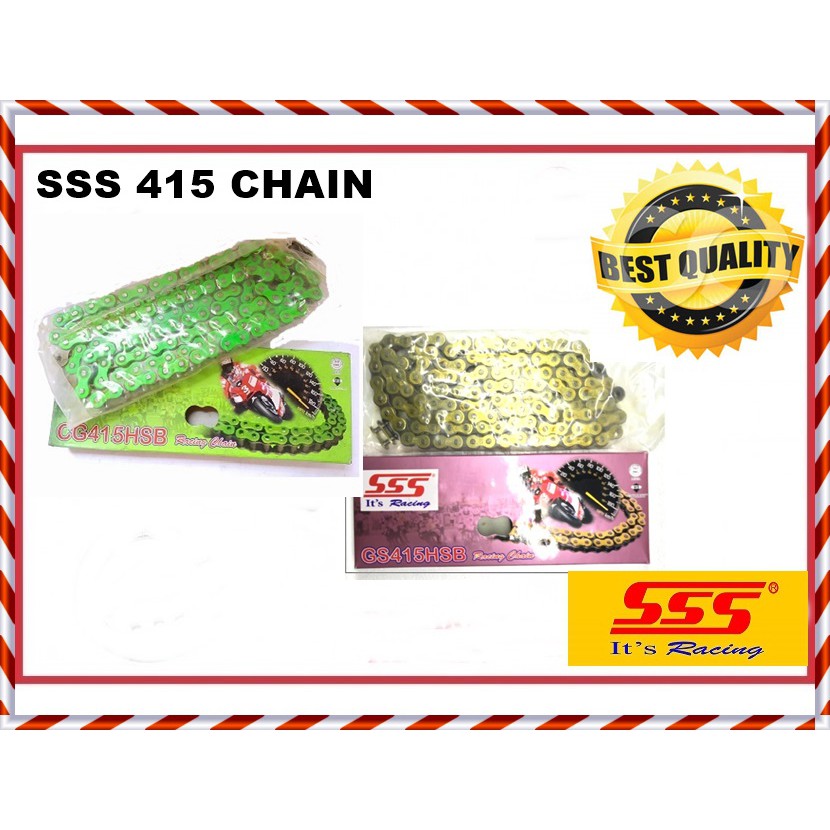 SSS 415HSB โซ่สเตอร์/415 MOTORCYCLE CAHIAN/GOLD