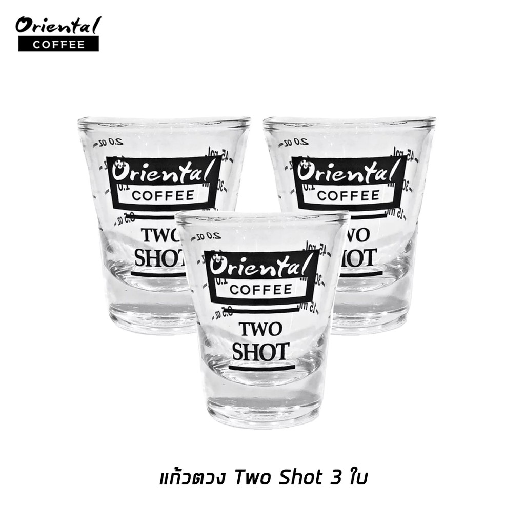 แก้วตวงผสม 2 ช็อต Two Shot glass แก้วตวง 2 ออนซ์ แก้วตวงเนื้อหนา ทนความร้อน มีสเกล ออนซ์ / มล.