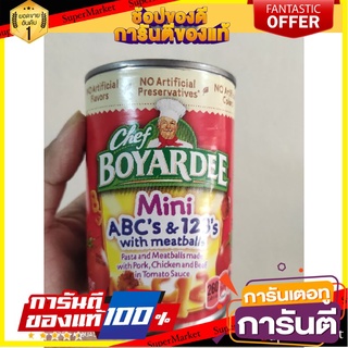 🎯ฺBEST🎯 แพ็ค2กระป๋อง chef boyardee mini abcs and 123s with meatballs 🛺💨