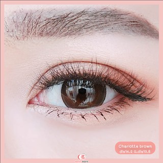 คอนแทคเลนส์  Charlotte น้ำตาล  พร้อมส่งแบบปกติ และค่าสายตาสั้น 0.00- 10.00 (สายตาที่มีในลิสกดสั่งได้เลยค่า)