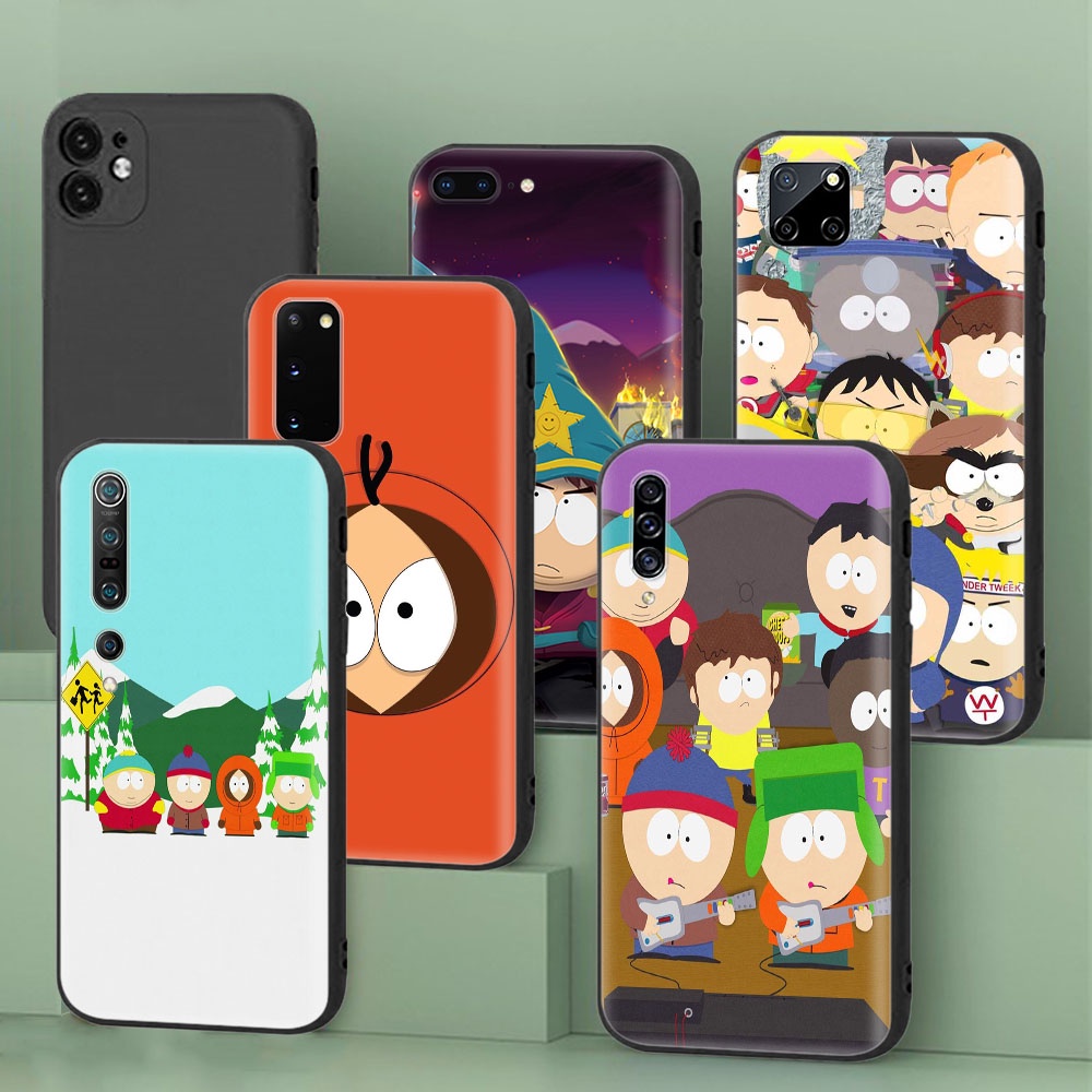 สีดํานุ่มป้องกันกรณีใช้งานร่วมกับ Realme C31 V11 X2 XT 8I V11S 2 7 8 9I C30 Pro DLB8 South Park