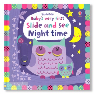 DKTODAY หนังสือ USBORNE BABYS VERY FIRST SLIDE AND SEE :NIGHT TIME