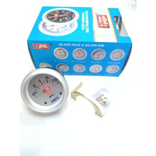 เกจวัดammeter autogaugeพื้นขาวสินค้าของเเท้100เปอร์เซ็น ไช้งานยาวนาน