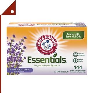 Arm &amp; Hammer : ANHLVD-144* แผ่นอบผ้า Essentials Dryer Sheets Lavender &amp; Linen, 144 Count