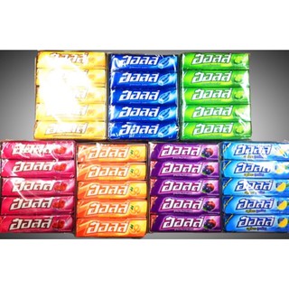ฮอลล์ลูกอม9เม็ด (แพ็ค1x20) ฮอลล์แท่ง 1 กล่อง บรรจุ 20 แท่ง 9เม็ด